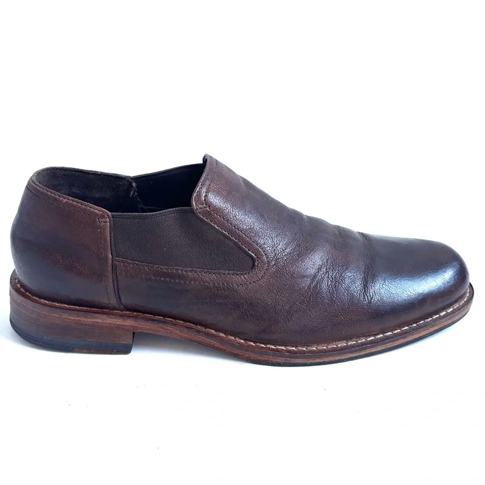Cole Haan Goring Padded Heel Loafer Dress Shoes Slip On Brown Leather Size 10.5M